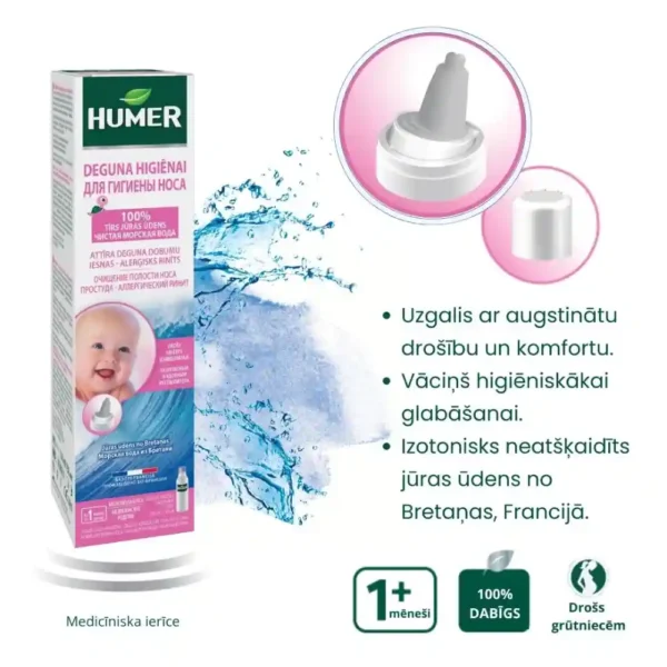 HUMER DEGUNA HIGIĒNAI zīdaiņiem/bērniem, deguna aerosols, 150 ml - Image 3