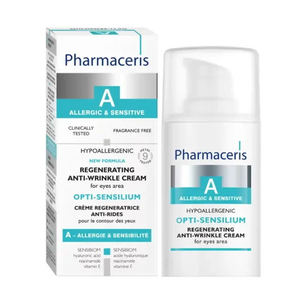 PHARMACERIS A OPTI-SENSILIUM atjaunojošs pretgrumbu krēms ādai ap acīm, 15ml