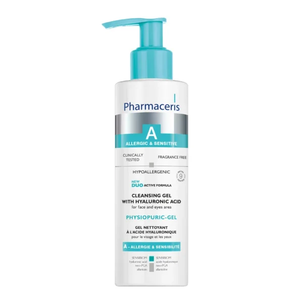 PHARMACERIS A PHYSIOPURIC-GEL attīrošs gels ar hialuronskābi sejai un acu zonai, 190ml