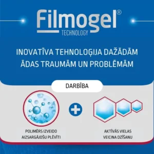 Inovatīva patentēta formula, kas veido caurspīdīgu, aizsargājošu plēvīti, kas vienlaicīgi arī dziedē.
