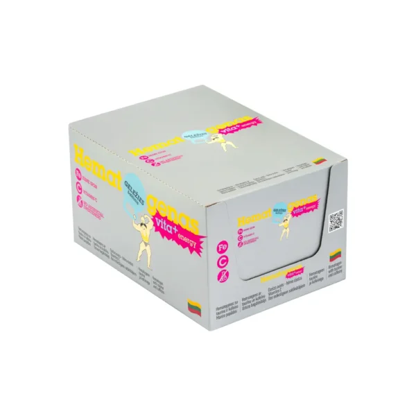 Hematogenas VITA+ energy hematogens ar taurīnu un kofeīnu, 50g x 32