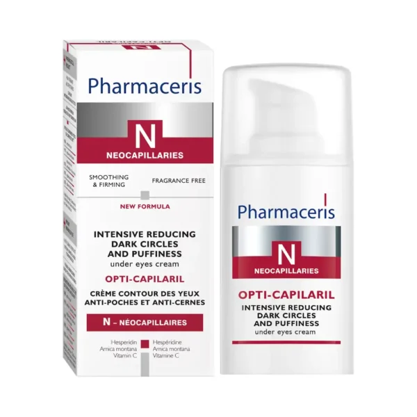 PHARMACERIS N OPTI-CAPILARIL intensīvs krēms ādai ap acīm, 15ml