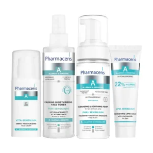 PHARMACERIS A KOMPLEKTS jutīgai un alerģiskai ādai (4 produkti)