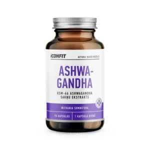 ICONFIT Ashwagandha kapsulas veselīga prāta un ķermeņa atbalstam, N90