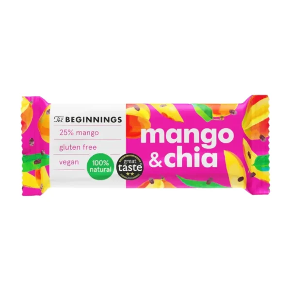 BEGINNINGS mango batoniņš ar čia sēklām, 40g