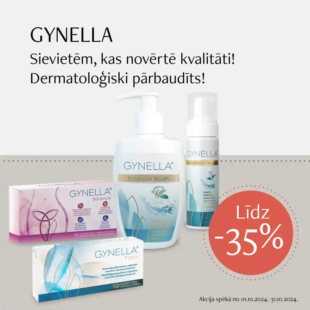 Dermatoloģiski pārbaudīti produkti sieviešu intīmajai higiēnai, ar atlaidi līdz -35%! Spēkā līdz 31.10.2024.