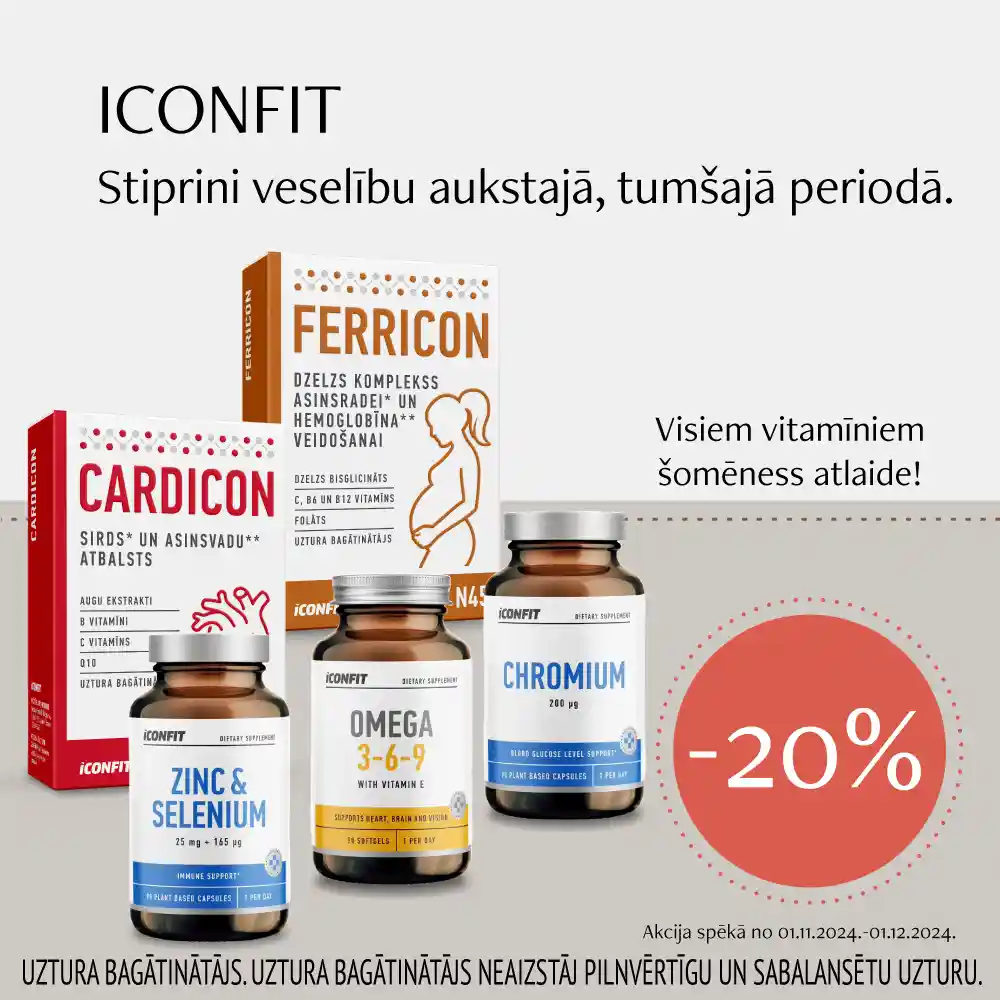 Stiprini savu veselību drēgnajā saaukstēšanās sezonā, iegādājoties kvalitatīvus produktus no Iconfit par pieejamu cenu.