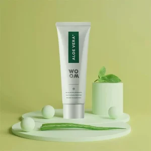 WOOM ALOE VERA+ alvejas un piparmētru zobu pasta, 75 ml
