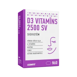 ICONFIT D3 vitamīns sievietēm 2500SV, 60 kapsulas