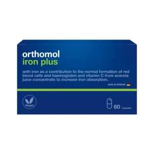 ORTHOMOL IRON PLUS dzelzs ar C vitamīnu, 60 kapsulas