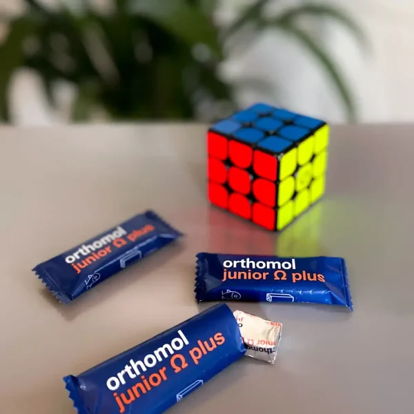 ORTHOMOL JUNIOR OMEGA PLUS, 30 konfektes ar augļu garšu