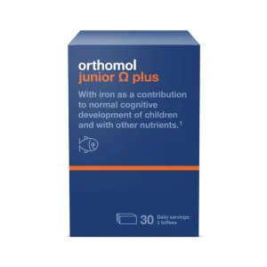 ORTHOMOL JUNIOR OMEGA PLUS, 30 konfektes ar augļu garšu