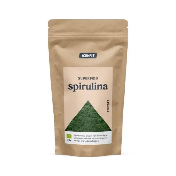 ICONFIT SPIRULINA bioloģisks spirulīnas pulveris, 125g