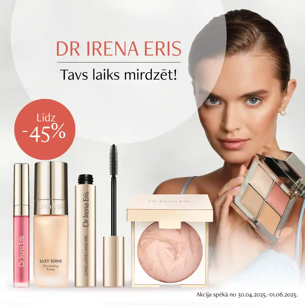 Dr.IRENA ERIS dekoratīvajai kosmētikai atlaides līdz -45%!