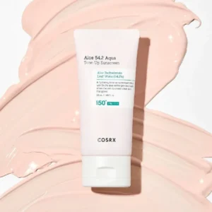 COSRX ALOE AQUA TONE-UP Sunscreen SPF 50, toni izlīdzinošs, mitrinošs saules aizsargkrēms ar SPF50, 50ml