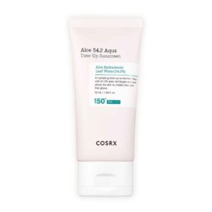 COSRX ALOE AQUA TONE-UP Sunscreen SPF 50, toni izlīdzinošs, mitrinošs saules aizsargkrēms ar SPF50, 50ml