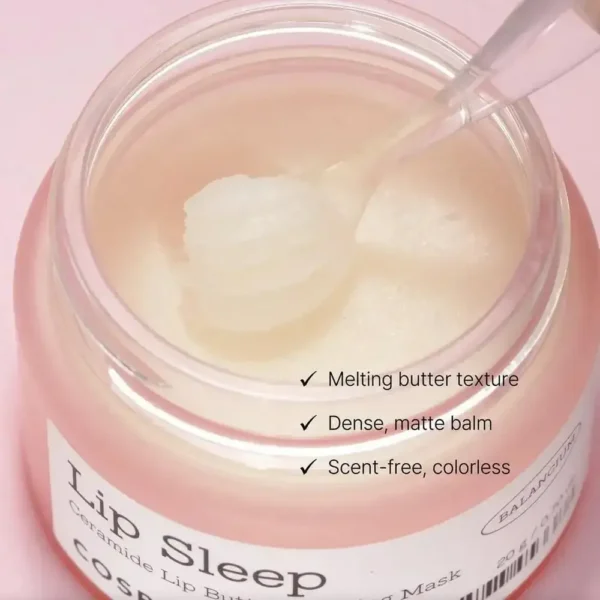 COSRX BALANCIUM CERAMIDE Lip Butter Sleeping Mask, intensīvi barojoša un atjaunojoša lūpu maska, 20g