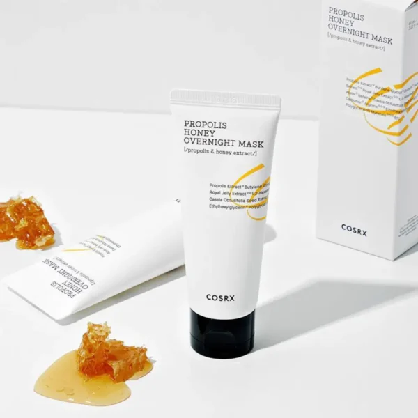 COSRX FULL FIT PROPOLIS Honey Overnight Mask, mitrinoša trīs-vienā nakts maska ar propolisu, 60ml