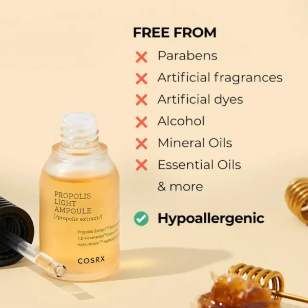 COSRX FULL FIT PROPOLIS Light Ampoule, atjaunojošs serums ar propolisu, 30ml