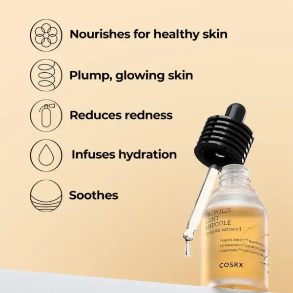 COSRX FULL FIT PROPOLIS Light Ampoule, atjaunojošs serums ar propolisu, 30ml - Image 3
