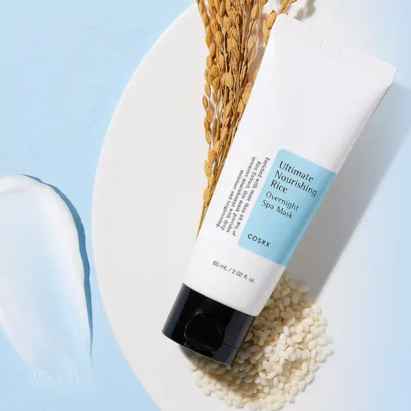 COSRX ULTIMATE NOURISHING Rice Overnight Spa Mask, dziļi mitrinoša un izgaismojoša maska, 60ml