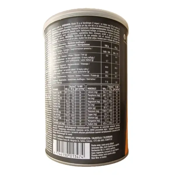 Iconfit Diet Shake kokteilis ar apelsīnu garšu, sastāvs