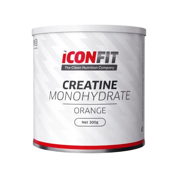ICONFIT Kreatīna Monohidrāts spēkam un muskuļiem, ar apelsīnu garšu un saldinātāju, 300g