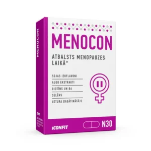 "ICONFIT MENOCON labsajūtas atbalstam menopauzes laikā, 30 kapsulas "