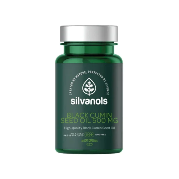 SILVANOLS BLACK CUMIN Melnās ķimenes sēklu eļļa 500mg, 60 kapsulas