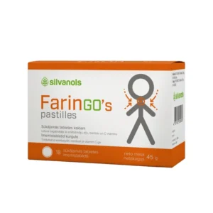 SILVANOLS FARINGO pastilles sūkājamās tabletes kaklam, 18 gab.