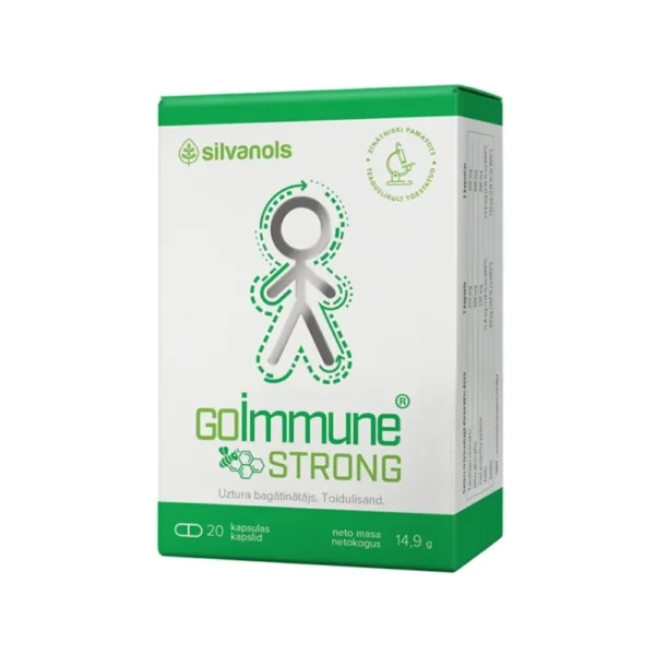SILVANOLS GOIMMUNE STRONG imūnsistēmai, 20 kapsulas