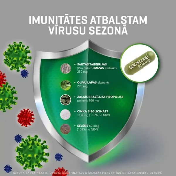 SILVANOLS GOIMMUNE STRONG imūnsistēmai, 20 kapsulas - Image 3