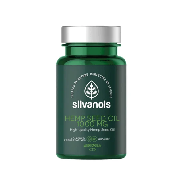 SILVANOLS HEMP SEED OIL Kaņepju sēklu eļļa 1000mg, 60 kapsulas
