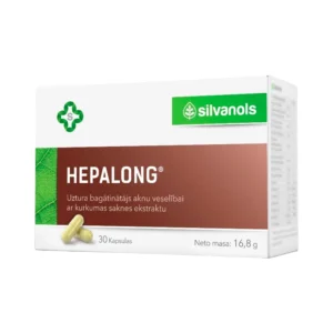 SILVANOLS HEPALONG aknu veselībai, 30 kapsulas