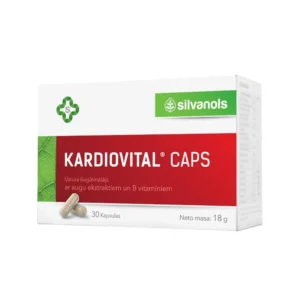 SILVANOLS KARDIOVITAL sirds veselībai un asins cirkulācijai, 30 kapsulas
