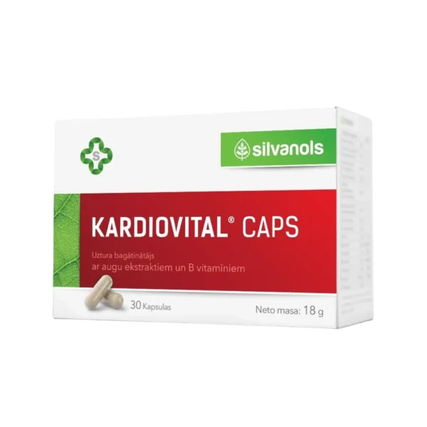 SILVANOLS KARDIOVITAL sirds veselībai un asins cirkulācijai, 30 kapsulas