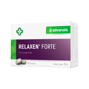 SILVANOLS RELAXEN FORTE nervu sistēmai, 20 tabletes