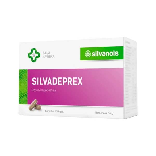 SILVANOLS SILVADEPREX fiziskai un garīgai labsajūtai, 30 kaps.