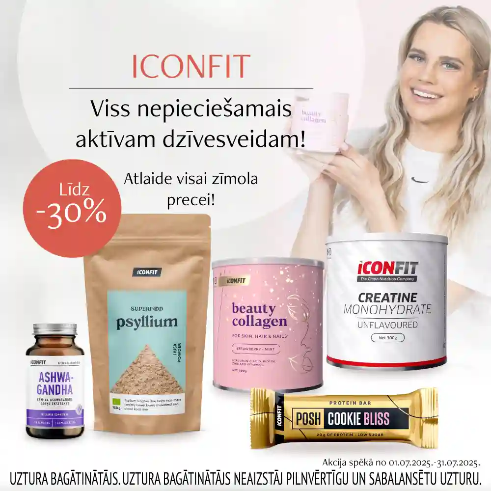 Jūlijā visai Iconfit zīmola precei atlaides līdz pat -30%!
