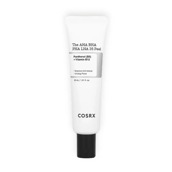 COSRX AHA BHA PHA LHA 35 Peel, spēcīgs profesionālais skābju pīlings sejas ādai, 30ml