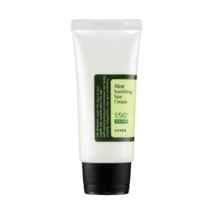 COSRX Aloe Soothing Sun Cream SPF50+ / PA+++ vieglas tekstūras nomierinošs, mitrinošs saules aizsargkrēms, 50ml