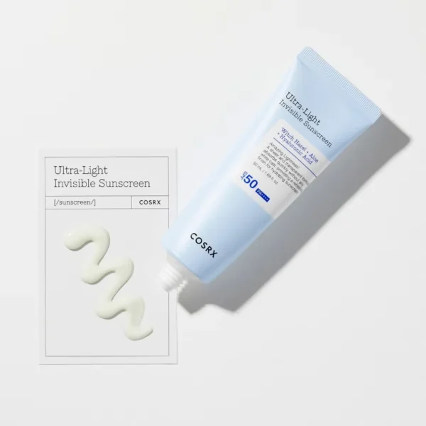 COSRX ULTRA-LIGHT Invisible Sunscreen SPF50 / PA++++, īpaši viegls, nemanāms saules aizsargkrēms, 50ml