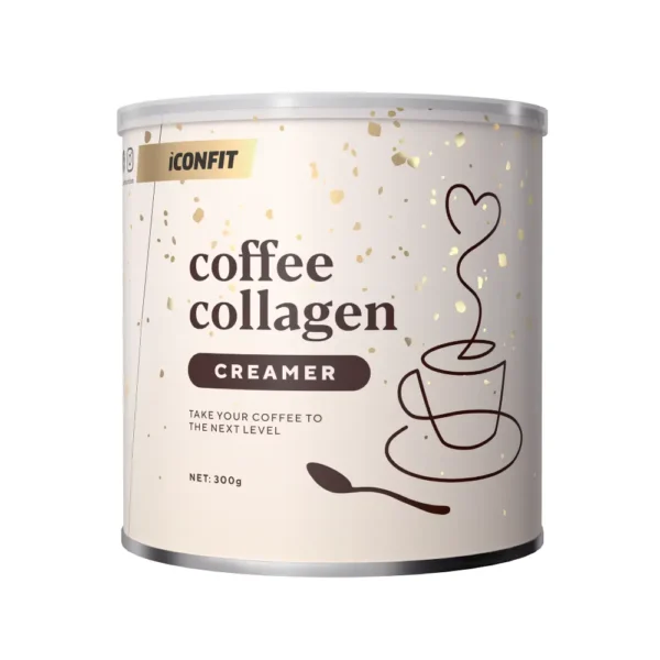 ICONFIT Collagen Coffee Creamer, Kolagēna kafijas krēms ar vaniļas garšu un saldinātāju, 300g