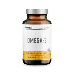 ICONFIT Omega-3 sirds, smadzeņu un redzes atbalstam, 60 kapsulas