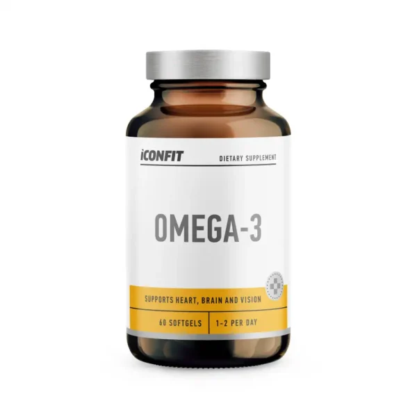 ICONFIT Omega-3 sirds, smadzeņu un redzes atbalstam, 60 kapsulas