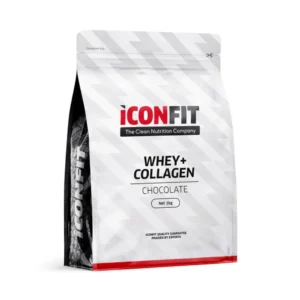 ICONFIT Whey+ Collagen sūkalu olbaltumvielu un kolagēna kombinācija ar šokolādes garšu un saldinātāju, 1000g
