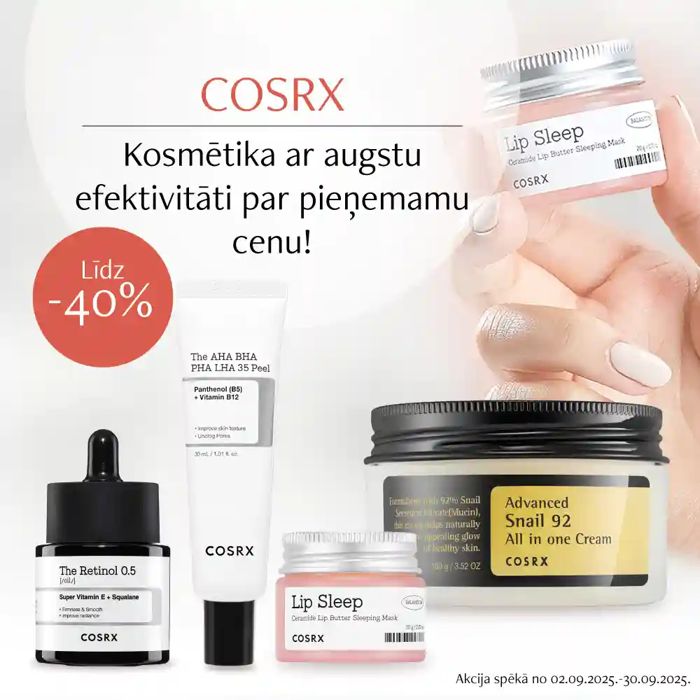 Atlaide visai Cosrx zīmola precei līdz -40%!