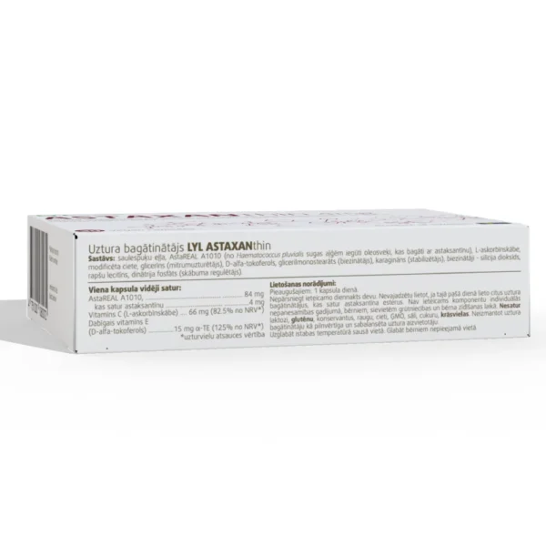 LYL ASTAXANthin Astaksantīns, antioksidants, 30 kapsulas - Image 2