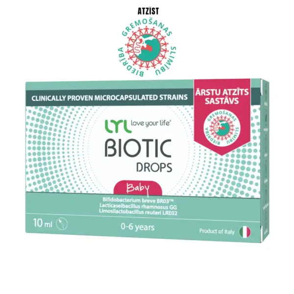 LYL BIOTIC Drops Pienskābo un bifidobaktēriju komplekss pilienos, 10 ml