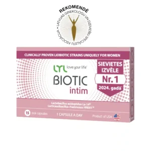 LYL BIOTIC INTIM Pienskābo baktēriju komplekss sievietei, 15 kapsulas